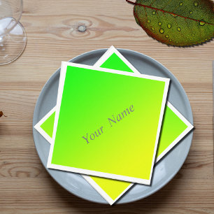 Serviette En Papier dégradé jaune vert