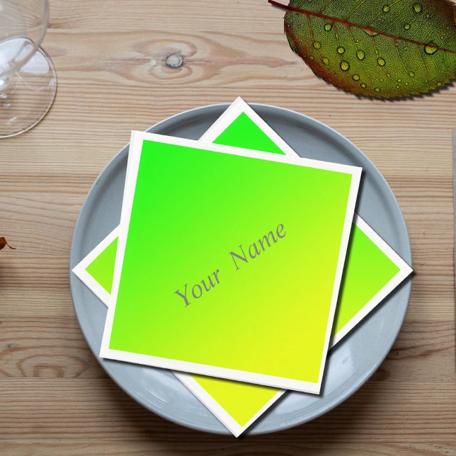 Serviette En Papier dégradé jaune vert (Créateur téléchargé)