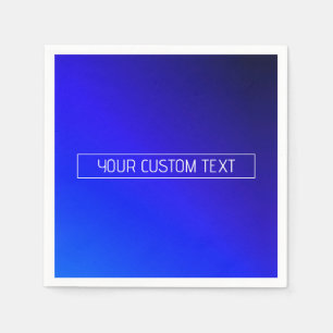 Serviette En Papier Dégradé ombré bleu et violet moderne brillant