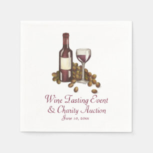 Serviette En Papier Dégustation de vin Cocktail Party bouteille de ver