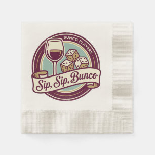 Serviette En Papier Dégustation de vin drôle Bunco dés 