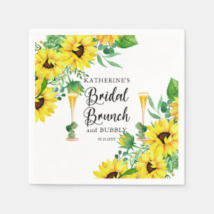 Serviette En Papier Déjeuner de mariage & Shower de bulles Boho Tourne