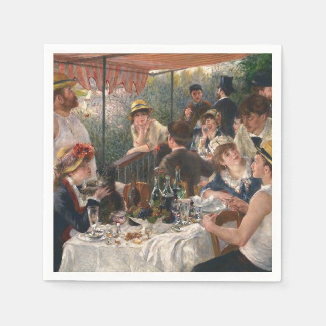 Serviette En Papier Déjeuner de plaisance - Renoir Painting (Devant)