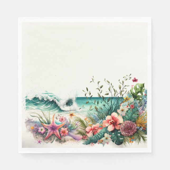 Serviette En Papier Déjeuner féminin Papier tropical Napkin (Devant)