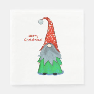 Serviette En Papier Déjeuner Gnome de Noël Napkin