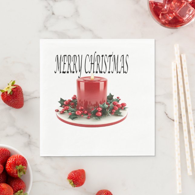 SERVIETTE EN PAPIER DÉJEUNER STANDARD PAPIER NAPKINS (En situation)