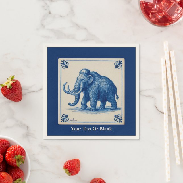 Serviette En Papier Delft Wooly Mammoth (En situation)