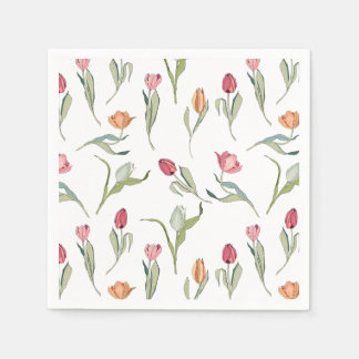 Serviette En Papier Délicat Fleurs Cutes Tulipes