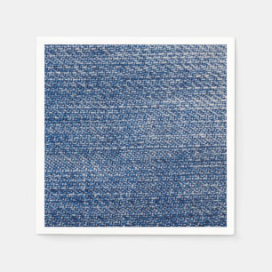 Serviette En Papier Denim Blue Jeans Faux Texture rustique