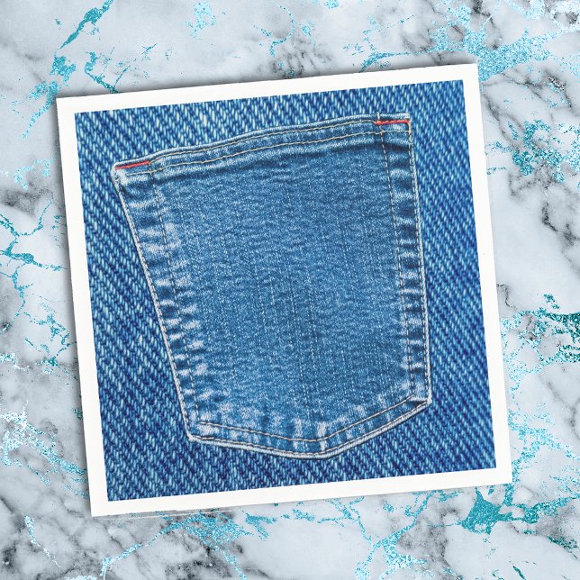 Serviette En Papier Denim Jeans Pocket Western Mariage campagnard Part (Créateur téléchargé)