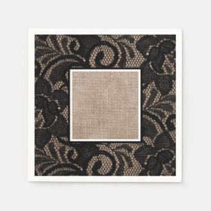 Serviette En Papier Dentelles et serviettes en lin Burlap