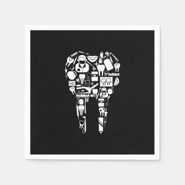 Serviette En Papier Dentiste Dents Dents Dentistère Bouche Docteur Cad (Devant)