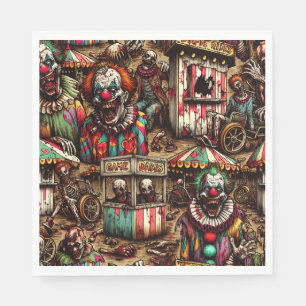 Serviette En Papier Déplaisant Clown Carnaval Zombie Halloween