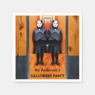 Serviette En Papier Déplaisants jumeaux Halloween Horreur Personnalisé