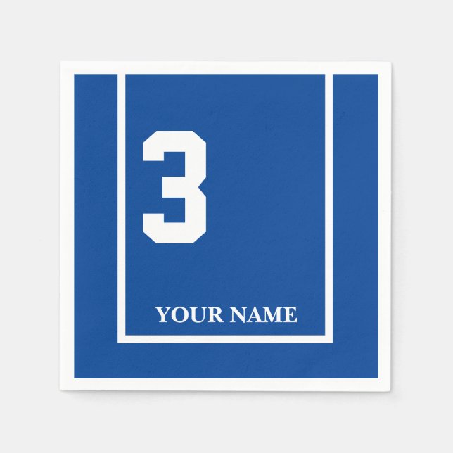 Serviette En Papier Derby Horse Race Blue 3 Papier personnalisé Napkin (Devant)