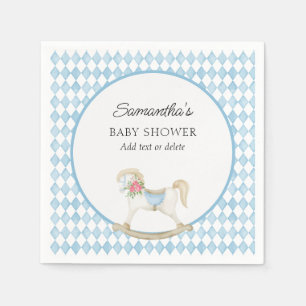 Serviette En Papier Derby Race Rocking Horse Baby shower d'aquarelle