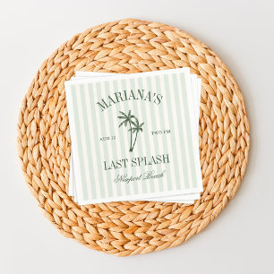 Serviette En Papier Dernier Splash Beach Palms Bachelorette