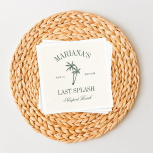 Serviette En Papier Dernier Splash Beach Palms Bachelorette