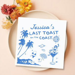Serviette En Papier Dernier Toast Coast en Whimsical Bachelorette