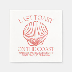 Serviette En Papier Dernier Toast Fantaisiste sur la Côte Corail