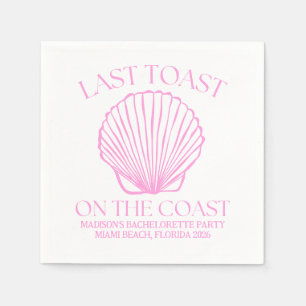 Serviette En Papier Dernier Toast Whimsique sur la Côte Rose