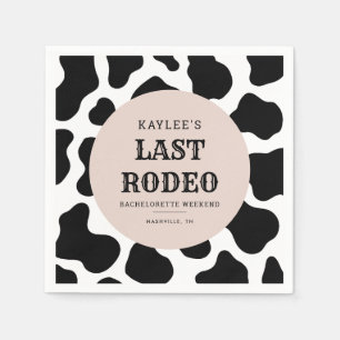 Serviette En Papier Dernière Cowgirl du Rodéo Fête de Bachelorette de 
