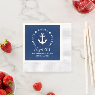 Serviette En Papier Dernière Voile Avant Le Veil Bachelorette Party