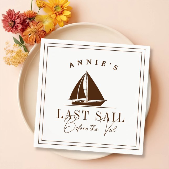 Serviette En Papier Dernière voile avant le Voile Nautique Bachelorett (Créateur téléchargé)