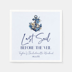 Serviette En Papier Dernière voile avant Veil Bachelorette Week-end