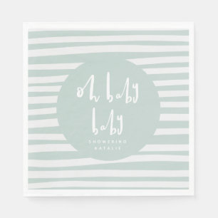Serviette En Papier Des serviettes de baby shower jumelles