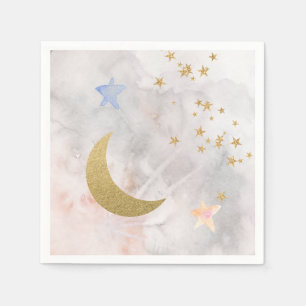 Serviette En Papier Des serviettes De La Petite Étoile Sur La Lune
