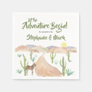 Serviette En Papier Desert Adventure Commence Succulent Boho Baby show