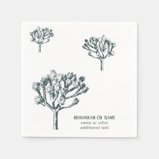 Serviette En Papier Desert Boho Joshua Tree Nom de famille personnel