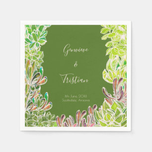 Serviette En Papier Desert Thème Mariage Réception Cocktail Serviettes