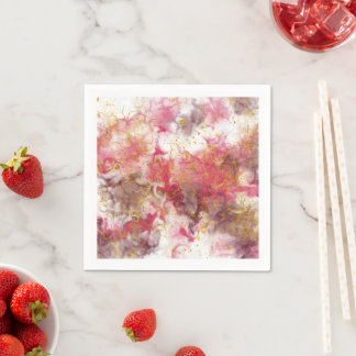 Serviette En Papier Design Abstrait Moderne Romantique