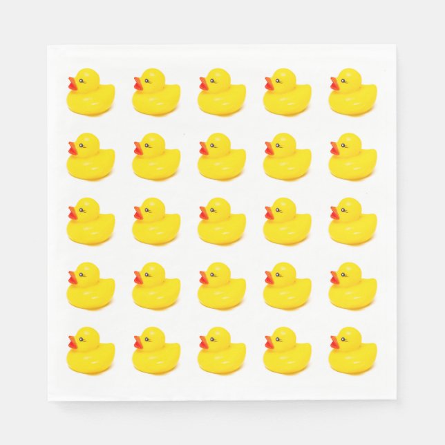 Serviette En Papier Design amusant de canard jaune (Devant)