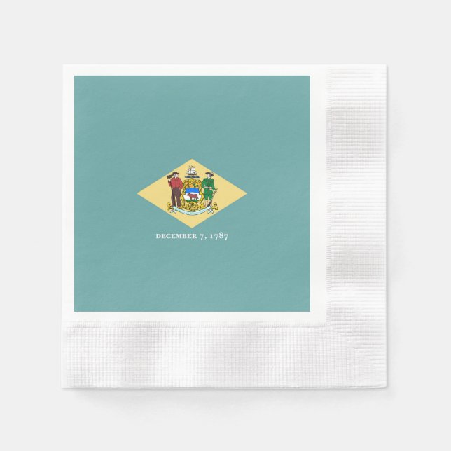 Serviette En Papier Design de drapeau d'état du Delaware (Devant)