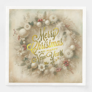 Serviette En Papier Design de Noël pour les vacances Papier Napkin