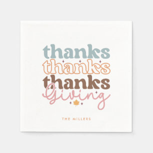 Serviette En Papier Design de typographie super Thanksgiving