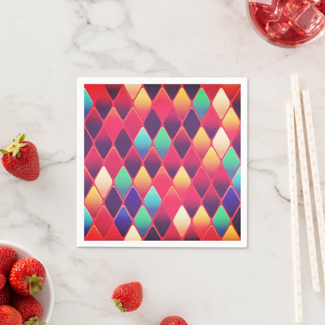 Serviette En Papier Design diamant (En situation)