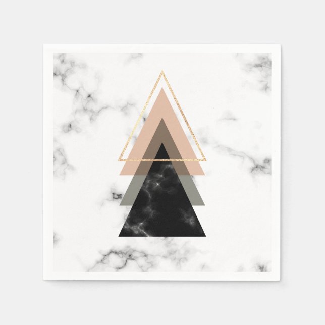 Serviette En Papier Design d'impression en marbre pastel (Devant)