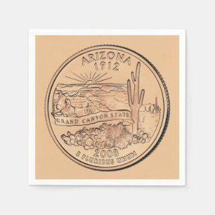 Serviette En Papier Design du quartier d'état de l'Arizona
