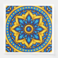 Design mexicain bleu et jaune