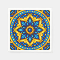 Design mexicain bleu et jaune