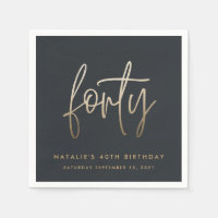 Design moderne 40e anniversaire simple élégant scr