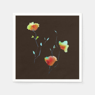 Serviette En Papier Design moderne simple d'art floral abstrait