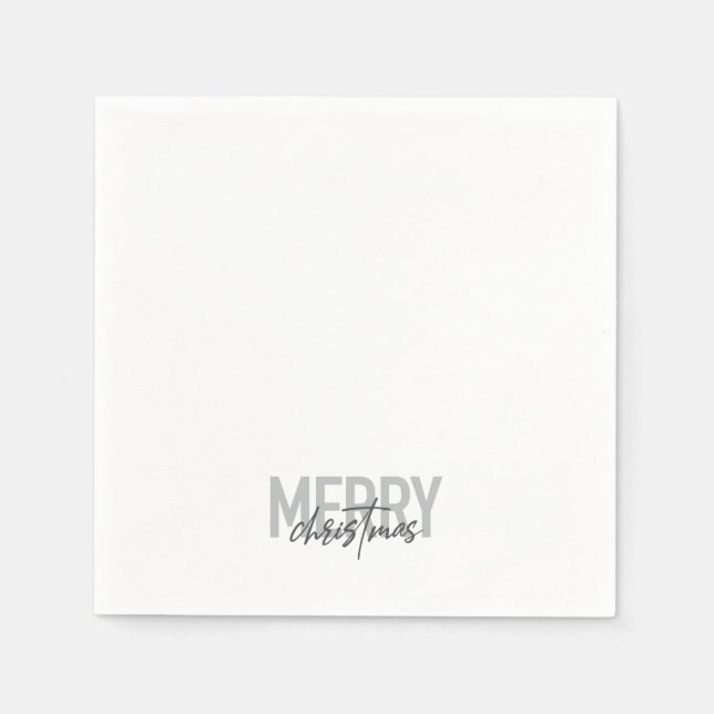 Serviette En Papier Design moderne, simple, urbain cool Joyeux Noël (Devant)
