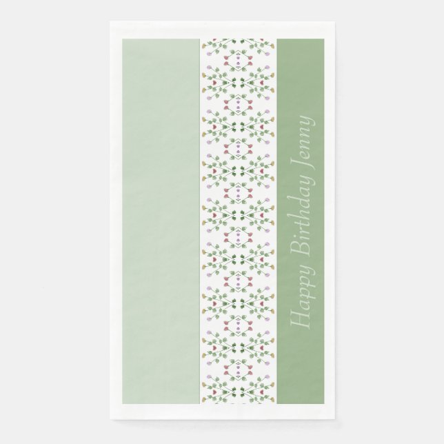 Serviette En Papier Design vertical élégant (Devant)