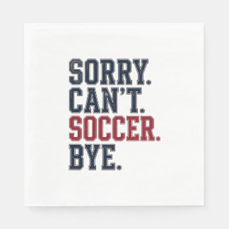 Serviette En Papier Désolé ne peut pas football au revoir vintage