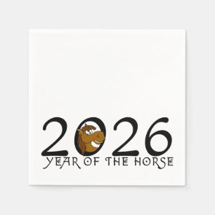 Serviette En Papier Dessin 2026 Nouvel An chinois du cheval